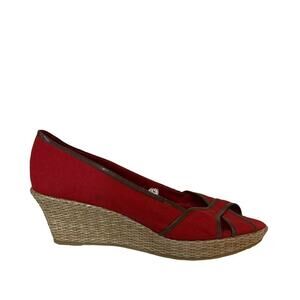 Merona Wenda Shoes Women's Size 8.5 Espadrilles Open Toe Slip On Platform Heels